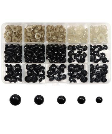 TOAOB 100pcs Blue Glass Eyes Kits 3mm to 12mm Assorted Sizes for Crafts  Needle Felting Bears Dolls Decoys Sewing