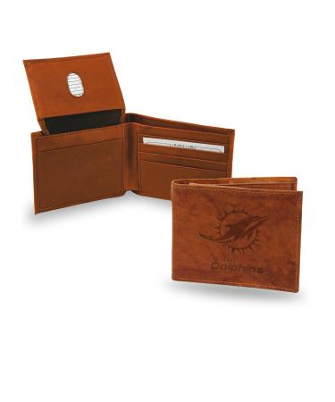 NFL Miami Dolphins Embossed Leather Billfold Wallet