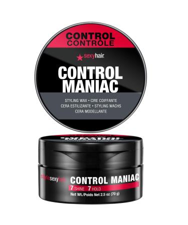 SexyHair Style Control Maniac Styling Wax | Provides Definition | Long Lasting Shapes and Styles | Adds Shine Control Maniac | 2.5 fl oz