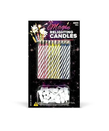 Laughing Smith Magic Relighting Candles - (30 pk) - Trick Happy Birthday Party Decorations for Cakes - Prank Celebration Candle - for Kids & Fun-Loving Adults