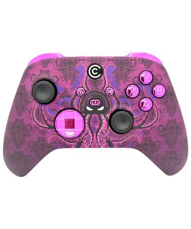 Designer Series Custom Wireless Controller for PC Windows Series X/S & One - Multiple Designs Available (Purple Monster & Purple Chrome Inserts)