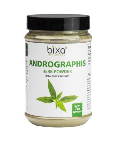 Andrographis Powder (Andrographis Paniculata) Bitter Herb Kalmegh | Ayurvedic herb for Digest toxins and purify Liver Cells | Bixa Botanical 200g (7Oz) Pack of 1