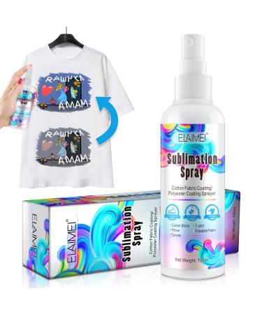 Sublimation Spray for Cotton Shirts, 150 ml Quick Drying Sublimation  Coating Super Adhesion for All Fabric Polyester Canvas Carton Cotton, 1  Step