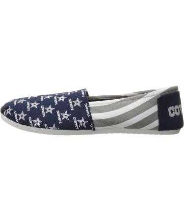 Women's Dallas Cowboys Striped Canvas Slip-On Shoes