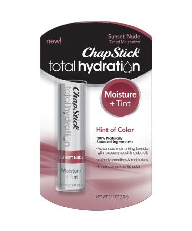 ChapStick Total Hydration Moisture + Tint Sunset Nude Tinted Lip Balm Tube  Tinted Moisturizer - 0.12 Oz
