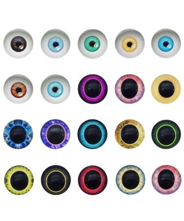 180pcs Mixed Size Dragon Eyes Glass Cabochon Eyes for Clay Doll Making  Sculptures Props Craft DIY Findings Jewelry Making 6mm-30mm