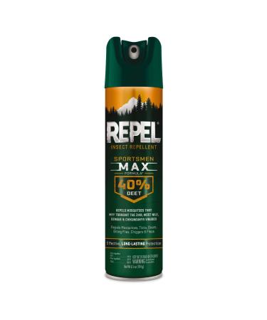 Repel Sportsmen Max Formula Aerosol Insect Repellent, Mosquito Repellent, 40-Percent DEET Spray, 6.5 Oz Pack of 1