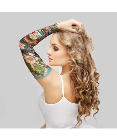 Cheap 1 PC Temporary Tattoo Sticker Black Roses Design Full Flower Arm Body  Art Big Large Fake Tattoo Sticker Fashion Women Girl | Joom