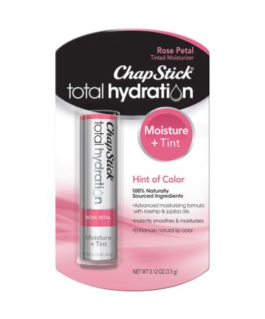 ChapStick Total Hydration Moisture + Tint Rose Petal Tinted Lip Balm Tube  Tinted Moisturizer - 0.12 Oz