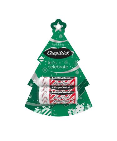 ChapStick Holiday Let s Celebrate Christmas Tree Lip Balm Gift Set for Lip Care - 0.15 Fl oz (Pack of 4)