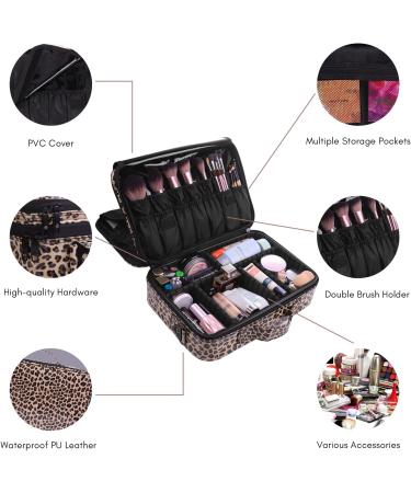 VASKER Large Makeup Case 3 Layers Pink Makeup Bags Organizer Professional  Waterproof Makeup Box Portable Travel Cosmetic Bag Brush Holder with  Adjustable Divider Shoulder Strap for Women Girl : : Beauty