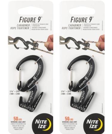 Nite Ize Figure 9 Carabiner Large Rope Tightener Aluminum Tie w/Biner  (6-Pack)