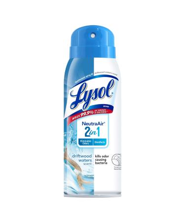 Lysol Neutraair Disinfectant Spray, 2 In 1: Eliminates Odors and Disinfects, Air Freshener & Disinfecting Spray, Driftwood Waters, 10 Fl Oz.