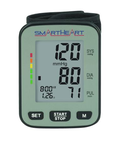 Veridian Healthcare SmartHeart Talking Blood Pressure Wrist Monitor Gray