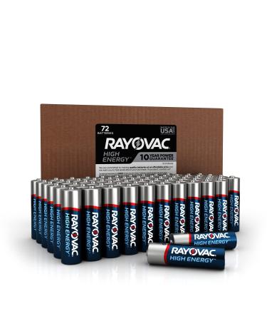 Rayovac AA Batteries, Alkaline Double A Battery, 72 Count 72 Count (Pack of 1)