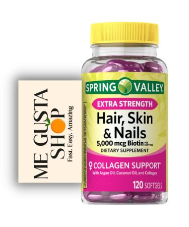 Extra Strength Hair Skin & Nails Dietary Spring Valley Supplement ...