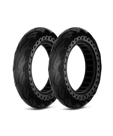 stio Rubber Solid Tire 10x2.125 inch for Gotrax G4,TurboAnt X7 Max / X7 Pro KickScooter Front/Rear Tyre Shock Absorption Honeycomb Explosion-Proof Scooter Tire Replacement Accessories 2PCS
