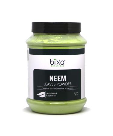 bixa BOTANICAL Neem Leaf Powder (Azadirachta Indica) (1 Pound / 16 Oz) Natural Blood Purifier | Anti Allergic Herbal Supplement 1 Pound (Pack of 1)