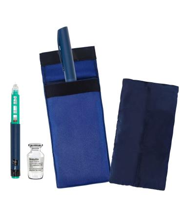 Insulin Cooling Wallet Insulin Cooler Travel Case Medication Cooler for Travel Portable Insulin Pen Cooler Bag Keep Insulin Cool More Than 45 Hours Without Need Refrigeration Diabetic Supplies Blue