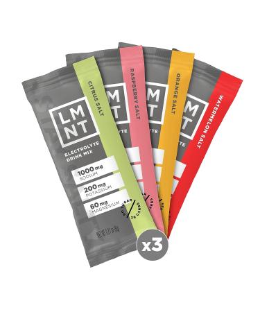 LMNT ELEMENTAL LABS LMNT Recharge Electrolyte Hydration Powder  Keto & Paleo  No Sugar No Artificial Ingredients  Variety Pack  12 Stick Packs