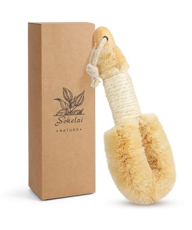 Dry Skin Brushing Body Brushes - Sisal Dry Body Brush for Lymphatic Drainage Cellulite Natural Bristle Exfoliating Brushes Body Scrubber for Bath Shower to Improve Blood Circulation Stop Ingrown Hairs Tampico Fiber