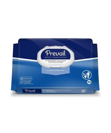 Prevail Personal Wipe, Bath Wipe Washcloth, 48 Pack, Soft Pack, Vitamin E/Aloe, WW-710 - Special 3 Pack