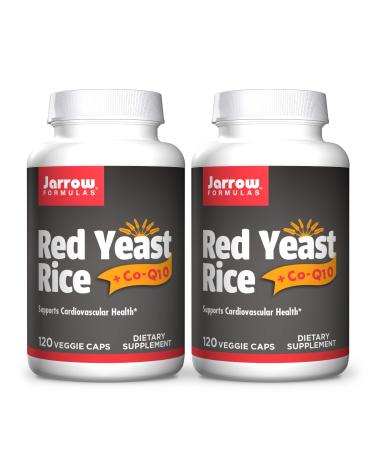 Jarrow Formulas Red Yeast Rice + CoQ10 120 VCAPS (600 MG) (Pack of 2)