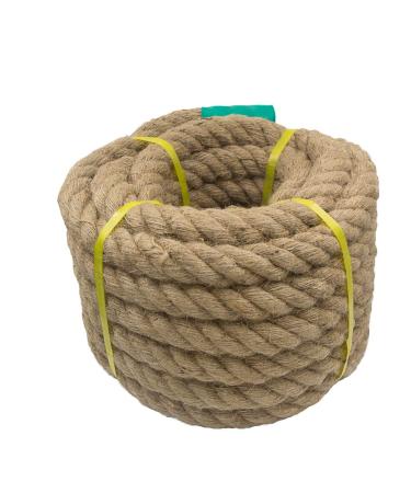 100 Feet Twisted Nautical Rope for Crafts, Thick Hemp Jute Twine