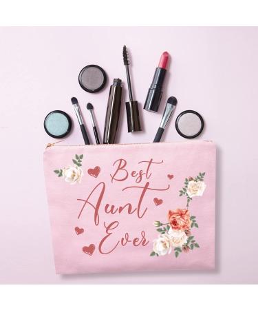 HnoonZ Best Aunt Ever Gifts Aunt Gifts from Niece Birthday Gifts for Aunt  Aunt Gift Auntie Gifts Aunt Bday Gift from Niece Gifts for Aunt Aunt  Cosmetic Bag Best Aunt Makeup Bag