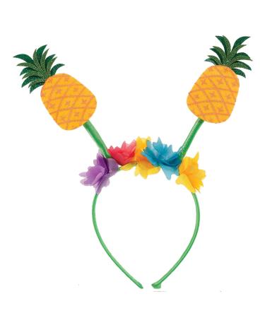 Summer Pineapple Headband - 10 1/4 x 10  Multicolor - 1 Pc  48 months to 144 months
