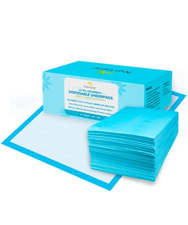 XL Heavy Duty Ultra Absorbent Bed Pads by Nurture | 36 x 36 Disposable Chux Liners, Underpads, Adult Incontinence Chucks | Hospital Grade Large Waterproof Pee Pad 4 Home, Baby Changing, Elderly Adults