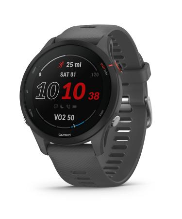 Garmin Forerunner 255, GPS Running Smartwatch, Advanced Insights, Long-Lasting Battery, Slate Gray Slate Gray 46 MM Non-Music Smartwatch
