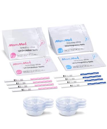 MomMed Pregnancy Test, 25 Hcg Pregnancy Test Strips with 25 Urine Cups,  Rapid and Accurate Results, Women Home Testing, Early Pregnancy Tests