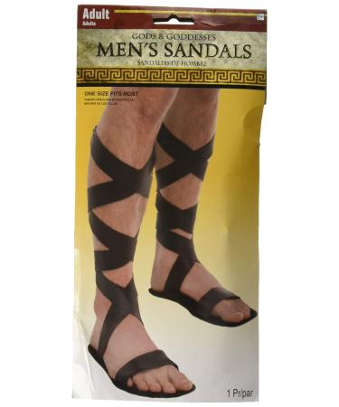 Adult Roman Sandals Costume Accessory - One Size  Brown - 2 Pcs.