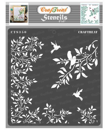 CrafTreat Wildflower Stencils for Painting on Wood Canvas Paper Fabric  Floor Wall and Tile - Wild Flower Stencils - 6x6 Inches - Reusable DIY Art  and Craft Stencils for Painting Flowers Wild Flowers 6X6