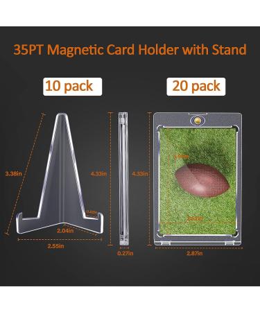  20 Pack - Magnetic Card Holder, 35PT Magnetic Trading Card  Holder, Baseball Card Holder, Hard Acrylic Card Cases, Card Protector for  Game Baseball Sports Card, Fit for Standard Card : Toys