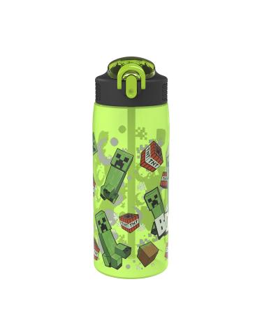 Zak Designs Sonic Kids' 2-Pack Leak-Proof Water Bottles with Straw, Handle and Pop-Up Spout Cover