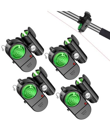 Yolo 2pcs Electronic Fishing Bite Alarm with Sound LED Lights Indicator Fish Bite Alarms, Black