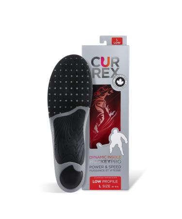 CURREX HockeyPRO Insole - Men  Women & Youth Dynamic Support Insoles - Increase Your Performance on The Ice - Eliminates Rivet Pressure - for Hockey  Figure Skating & Inline Skates L (Skate Size 8-9.5) Low Arch - Red