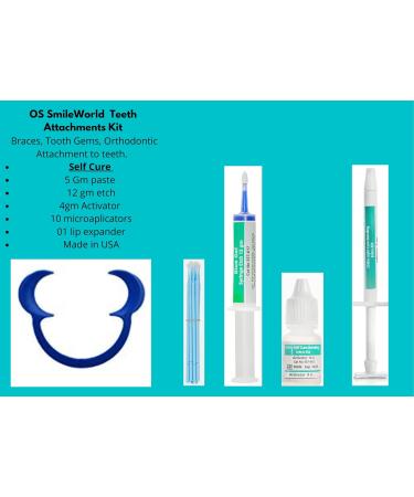  OS SmileWorld - UV Bonding - Tooth Gem - Braces - 1 Bottle 7 ml  Kit - Made in USA Tooth Gems, Metal, Plastic ETC. : Industrial & Scientific