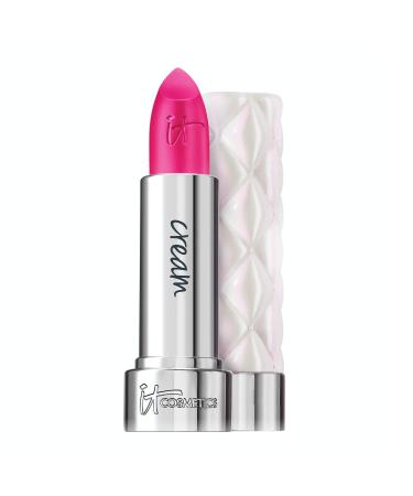 IT Cosmetics Pillow Lips Lipstick - High-Pigment Color & Lip-Plumping Effect - With Collagen  Beeswax & Shea Butter - Available in Matte or Cream Finish - 0.13 oz 11:11 (bright fuchsia - cream finish)