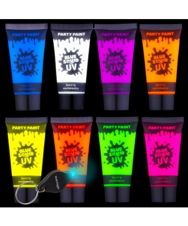 Glow In The Dark Paint - Blue Squid Fluorescent Glow Face & Body Paint for  UV 