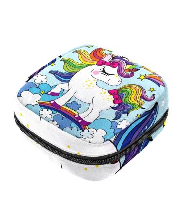 Unicorn Pug Animal Period Pouch Portable Tampon Storage Bag for Sanitary  Napkins Tampon Holder for Purse Feminine Product Organizer First Period  Gifts for Teen Girls School Multicoloured 05