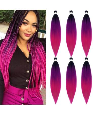 Ginger Copper Braiding Hair Pre Stretched Prestretched Kanekalon Braiding  Hair 26 Inch Synthetic Hair Extensions for