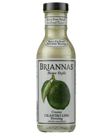 BRIANNAS Salad Dressing,Creamy Cilantro Lime, Pack of 6, Size 12 OZ - No Artificial Ingredients