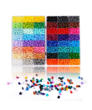 24,000 Fuse Beads Kit - 48 Colors, 5 Pegboards, 2 Tweezers - Compatible  With Hama, Melty, Iron Craft Beads - Bulk Storage