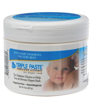 Triple Paste Diaper Rash Cream, Hypoallergenic Medicated Ointment for  Babies, 2 oz (Pack of 3) 2