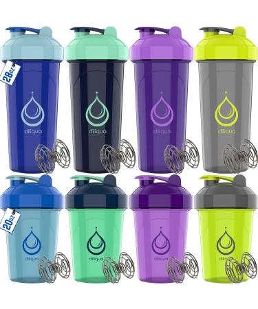 diliqua -2 Pack- 28 oz & 20 oz Shaker Bottles for Protein Mixes | BPA-Free & Dishwasher Safe |Small Protein Shaker Cups for Protein Shakes | Blender