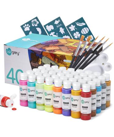 UPGREY Airbrush Paint 18 Color Airbrush Paint Set Opaque & Neon Colors  Water Based Acrylic Airbrush Paint Kit for Artists Painting on Canvas Wood  (18 Colors (30 ml/1 oz))