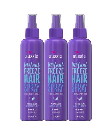  Aussie Hairspray, with Jojoba & Sea Kelp, Strong Hold, 7 fl oz  (Pack of 3) : Beauty & Personal Care